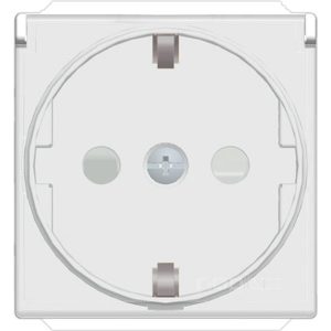 Πρίζα σουκο με καπάκι 2 θέσεων Λευκή 2Ρ+Ε 16Α 250V